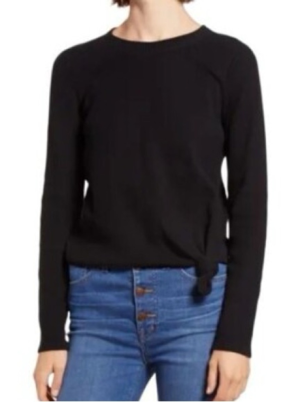 Madewell Black Crewneck Lightweight Sweater
